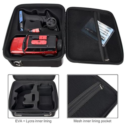 Portable Hardshell Carrying Case Box Protective Shoulder Storage Bag Suitcase Organizer for 1/24 RC Crawlers Car SCX24 Accessories
