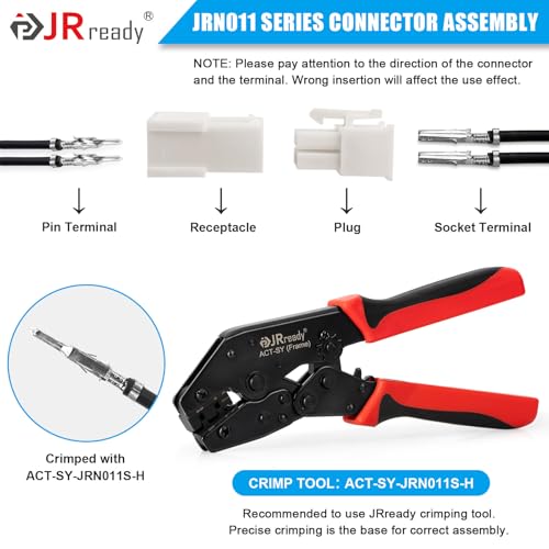 JRready Mini-Fit Jr Pin Connector Kit 2Pin 4Pin 6Pin 8Pin Wire Automotive Electrical Male Female Connector 18-24AWG Terminals Pin and Sockets Molex 4.2mm Pitch 238Pcs ST6519 - size: 2-4-6-8 Pin Standard Molex Mini-Fit