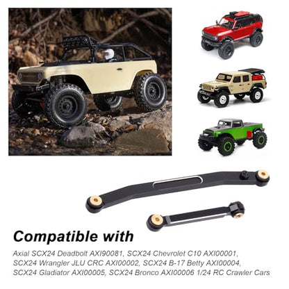 Hobbypark SCX24 Steering Links Aluminum Steering Linkage Set Steering Rod Tie High-Tightening Link for Axial SCX24 Upgrades