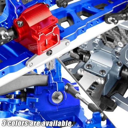 Gearbox Transmission Case Upgrades Parts Aluminum Front Rear Wave Box Gearbox for 1/10 Slash/Rustler/Stampede/Hoss VXL 4X4 4WD,Replace #6880#6881,Red - color: Red( Upgrades Parts)