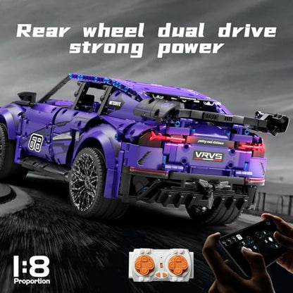 Remote Control Building Car, Compatible with Technic Car, 1:8 21in Dynamic | 2375 Pieces with Motors Rechargeable Battery, Large Size SUV Construction Building Toy for Adults Teens Aged 12+