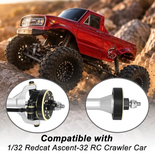 RC Brass Wheel Weights Brass Wheel Hex Adapter for 1/32 Redcat Ascent-32 | Brass Counterweight RC Upgrade Parts - color: Brass Wheel Weights Hex Adapter