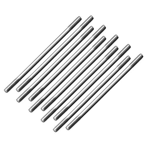 uxcell M3x55mm Pushrod Connector Stainless Steel Rod Linkage,for RC Boat,Car,Airplane,Helicopter,10pcs - size: M3x55mm