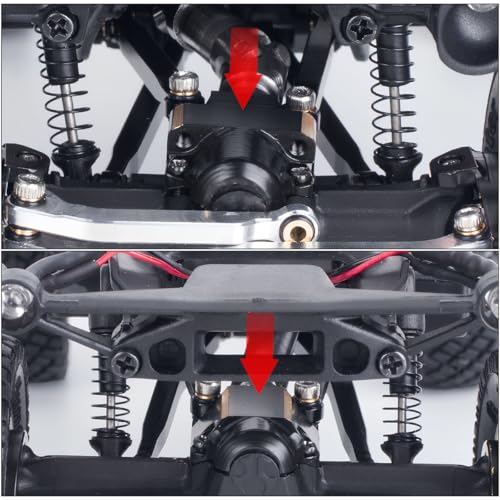 Brass Front & Rear Differential Cover Set for 1/30 Scale RC Crawler, CNC Machined Axle Diff Covers with Mounting Screws