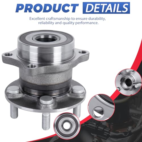 512401 Rear Wheel Bearing Hub Assembly Compatible with 2010-2014 Outback | 5 Lugs Rear Wheel Hub Bearing with ABS Compatible with 2010-2014 Subaru Legacy Outback, 2013-2016 Scion FR-S, 2017 Toyota 86 - size: 512401/1PC