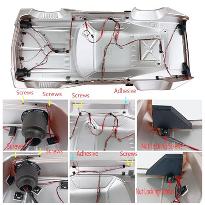 RC LED Light Kit Headlight Taillights Side Light | For 1/7 Felony 6S RC Car, Upgrades Accessories
