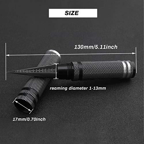 Hole Puncher Black Car Body Shell Hole Opener Expanding Reamer 0-13mm Puncher Drill DIY Tool with Size Indicator for RC Car Ship Aircraft Model