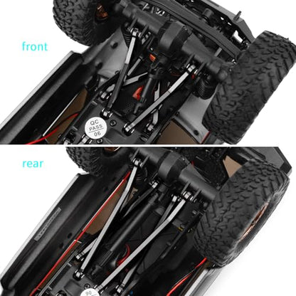 RCHUBAM 7Pcs RC Chassis Links High Clearance Aluminum Links Set Compatible with Axial SCX24 1/24 GX 470 RC Crawler Upgrade Accessory (Black) | Aluminum Chassis Link Kit, RC Crawler Upgrade Parts,2 Color-Black/Red - style: Black