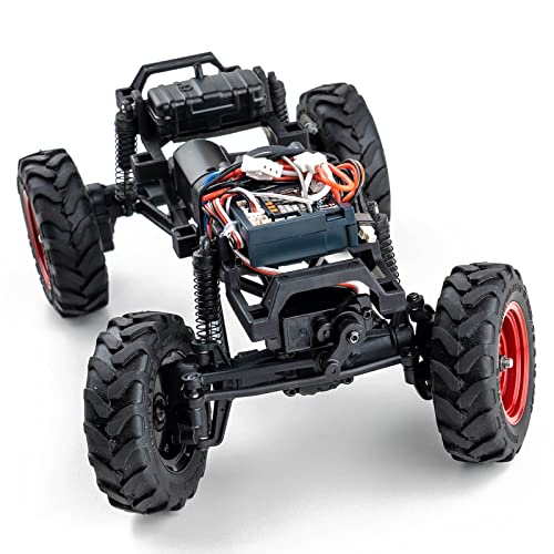 BEEZRC FMS 1/24 RC Crawler FCX24S Power Wagon S RTR, 4WD Off-Road Mini Rock Crawler Remote Control Car, 2.4GHz Hobby Grade Electric RC Truck, Hobby rc Crawlers for Adults (Blue) - color: Blue