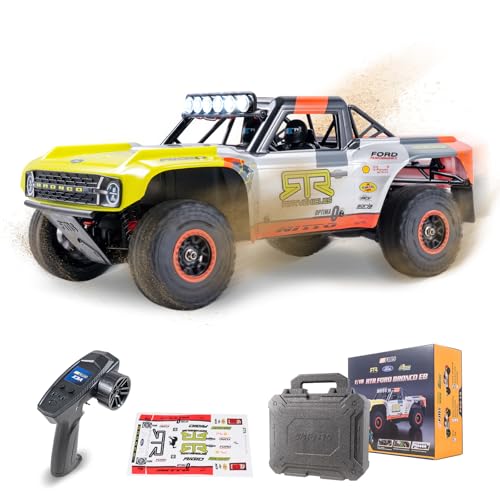 BEEZRC FMS 1/18 FSC18 Ford Bronco RTR EB RC Short Course Truck High Speed RC Off-Road Brushless 4x4 RC Truck RC Car Hobby RC Waterproof Remote Control Car for Adults Racing Livery 2025 RS(No Battery) - color: 2025