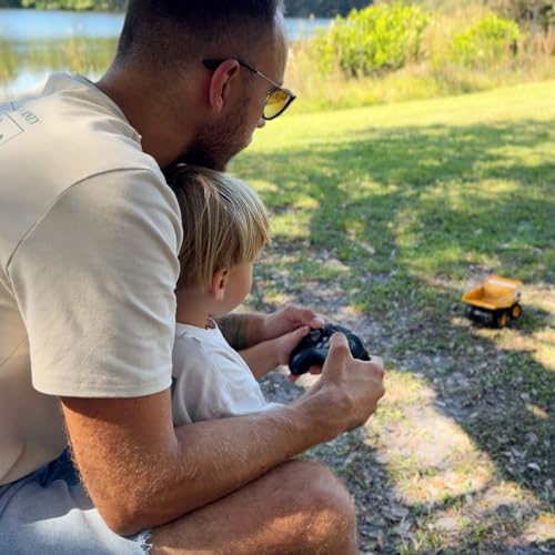 9-Channel RC Dump Truck Toy | 1:18 Scale Construction Vehicle with Working Bed, Lights & Sounds, All-Terrain Tires, 100-Min Rechargeable Battery, 2026 New STEM Birthday Gift for Kids 6-12 & Adults - style: Dump Truck[2026 Upgrade]