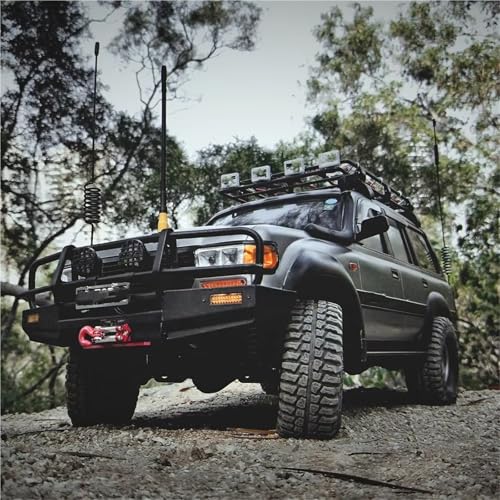 Rc Bumpers Compatible with Rcrun Run80 for LC80 for Chassis Body Upgrade Parts 1/10 RC Crawler Bull Bar Off-Road Metal Front Bumper