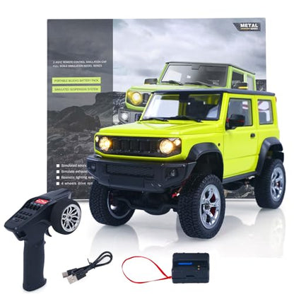 1/16 HG 210 RC Off Road Car Remote Control Electric Crawler Sound Light Smoke Unit Metal Gear Drive Shaft Battery Charger Hobby Model for Ages 14+ - color: Green
