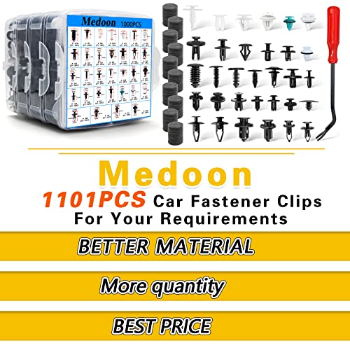 Car Retainer Clips 1101 PCS Car Door Panel Trim Clips Kit 32 Most Popular Sizes Cars Body Kits 1 Pcs Fastener Remover for Ford GM Toyota Honda Chrysler BMW Benz Nissan Subaru Audi Mazda - size: 1101PCS
