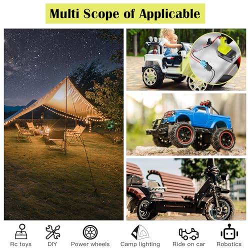 Power Wheels Adapter for Ryobi 18V Battery Adapter Power Wheels Battery Converter Kit with Fuse & Switch and Wire Harness Connector 12AWG Wire for DIY Rc Car Toys and Ride On Truck - size: 1-pack with connector