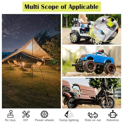 Power Wheels Adapter for Ryobi 18V Battery Adapter Power Wheels Battery Converter Kit with Fuse & Switch and Wire Harness Connector 12AWG Wire for DIY Rc Car Toys and Ride On Truck - size: 1-pack with connector