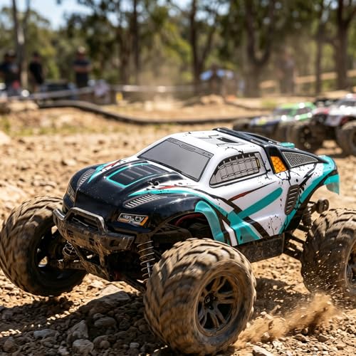 Drfeify 1/16 RC Car Replacement Body Shell, DIY Upgrade with Bold Graffiti Pattern and Aerodynamic Design for SCY16101 SCY16102 High Speed RC Trucks (Green) - color: Green