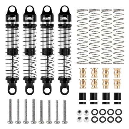 INJORA 59MM Threaded Oil Shock for 1/18 Redcat Ascent18(Black Silver) - color: Black Silver