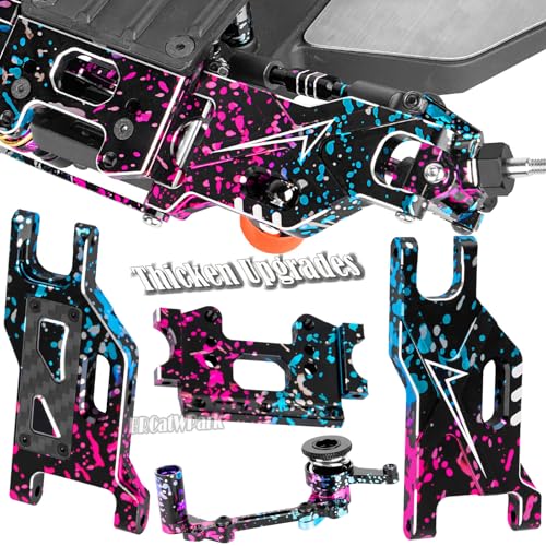 RC Upgrades Part for 1/10 Slash 2WD,Suspension Arm,Shock Absorber,Drive Shaft,Caster Block,Steering Blocks,Stub Axle Carriers,Steering Bellcranks,Links,Shock Tower,Front Bulkhead,Colour - color: Colour - (Upgrades)