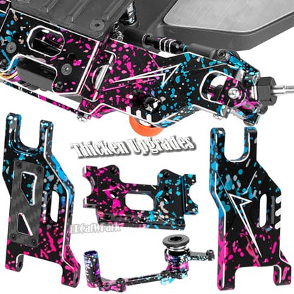RC Upgrades Part for 1/10 Slash 2WD,Suspension Arm,Shock Absorber,Drive Shaft,Caster Block,Steering Blocks,Stub Axle Carriers,Steering Bellcranks,Links,Shock Tower,Front Bulkhead,Colour - color: Colour - (Upgrades)