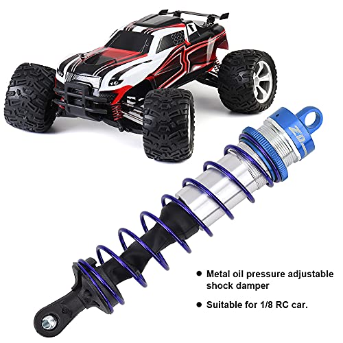 Adjustable Shocks, High-Performance Metal Oil Pressure Front and Rear Damper for 1/8 Scale RC Car, Damping System for Beginner to Pro Racers Off-Road Track and Daily Practice