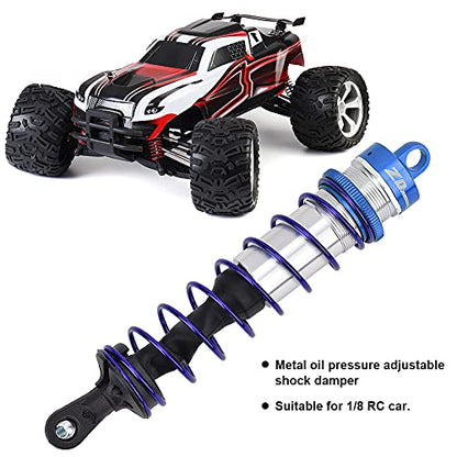 Adjustable Shocks, High-Performance Metal Oil Pressure Front and Rear Damper for 1/8 Scale RC Car, Damping System for Beginner to Pro Racers Off-Road Track and Daily Practice