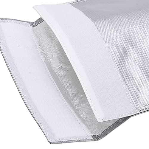 Lipo Battery Explosion Proof Bag, Fireproof and Safe Charging Lithium Battery Storage Bag with Flame Retardant Fiber for Drone Pilots, RC Enthusiasts, and Home Battery Safety - size: Silver