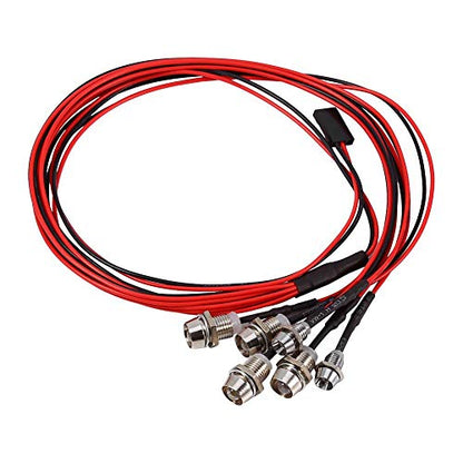 6 LED RC Car Light, 3-7V Headlight Taillight Set 5mm/3mm Diameter LED Light for 1/10 RC Model Car Truck