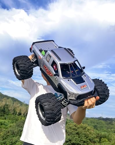 ARTR 1/7 Scale Brushless RC Monster Truck MX-07, 4WD All Terrain RC Offroad Vehicle, Rocket 4292 1450KV Motor & 150A 6S ESC, Full CNC Machined Aluminum Parts for Adult Hobbyists (Battery Excluded)