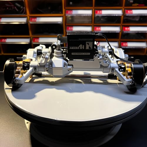  Front Rear Portal Axle Set CNC Aluminum & Brass 4WS Axles for 1/10 RC Crawler Axial Capra 1.9 UTB Cheater Rigs LCG Chassis Upgrade Parts (Silver Front) - color: Silver Front