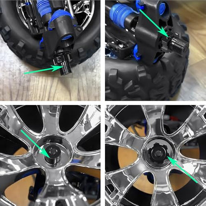 MOHERO 4Pcs 14mm to 17mm Wheel Hex Hub Adapters for 1/10 E-REVO2.0 RC Monster Truck