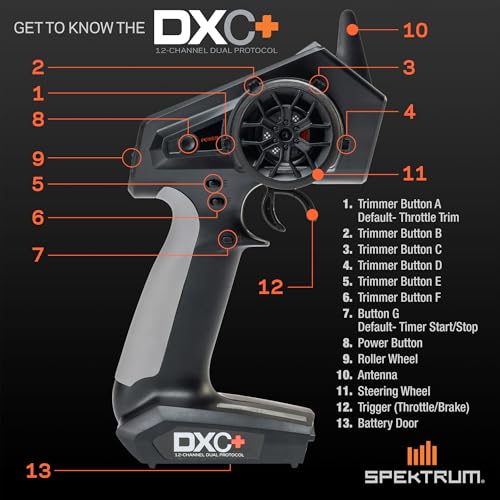 Spektrum DXC+ 12-Channel DSMR+ Transmitter Only, SPMR6130