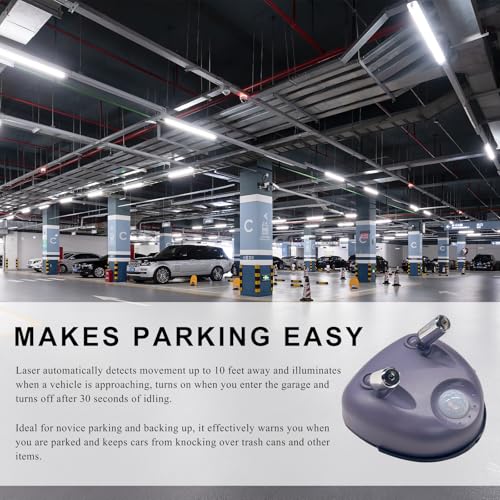 Dual Laser Garage Parking Assist Guide, 360-Degree Adjustable Wider Angles Garage Parking Sensor with AC Adapter, Park Assistant Guide System Car Stop Indicator for Automotive