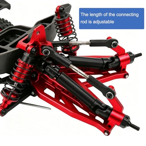 MECCANIXITY 2Pcs Adjustable Turnbuckles Camber Links, 134-144mm Turnbuckle Rod Steering Servo Linkage with M3 Ball Head Rod Ends for RC Car Replace Parts DIY - size: 134-144mm