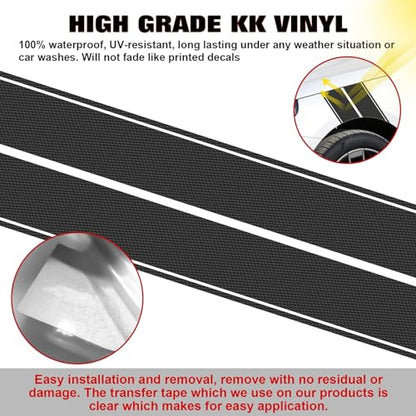 x xotic tech Fender Stripes Hash Marks KK Vinyl Decal Universal for Car Truck Sticker Racing Stripe 11"x23" (Carbon Fiber Pattern) - color: Carbon Fiber Pattern