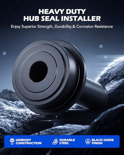 Axle Shaft Seal Installer for Wheel Knuckle Vacuum Oil Seal Installation | Vehicle Sealing Ring Tool for Placement and Fitting Compatible with 1998-2004 Ford F250, F350, F450 F550 4X4s - size: 1-3/8 to 4-3/8 in.