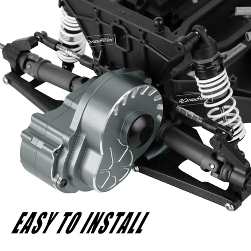 Metal Transmission Complete Upgrades Part for 1/10 Slash/Rustler/Stampede/Bandit 2WD(VXL),Gearbox Case w/76T 83T 86T 90T Gear,Diff,Slipper Clutch & Rebuild Kit,Pressure Plate,Titanium - color: Titanium(1set)