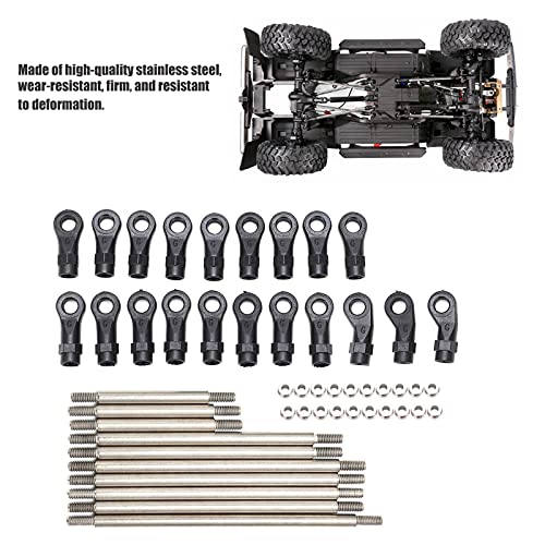 RC Metal Link Tie Rod Pull Rod with End Ball Set Stainless Steel Assembly for 313mm Wheelbase 1/10 RC Car