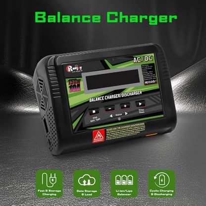 Lipo Battery Charger, 1S-6S RC Car Charger 150W Lipo Charger 10A Balance Charger Fast Charge Discharge Smart Charger for LiPo/Li-ion/Life Battery(1-6s) NiMH/NiCd (1-15s) RC Battery Charger
