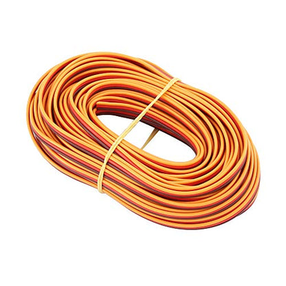 32ft 10m 3-Way Servo Cable 22awg 60 cores Flat Wire for JR Hitec Futaba(BDHI-41)
