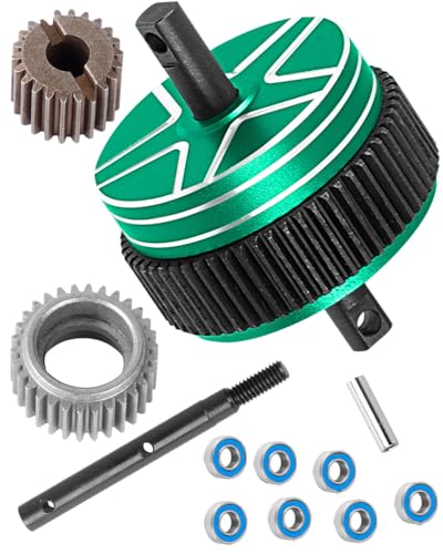 RC Upgrades Part for 1/10 Slash 2WD Rustler Stampede Bandit VXL XL-5,Aluminum Gearbox Transmission Gear Differential Transmission Gear,Green - color: Green(Upgrades Part)