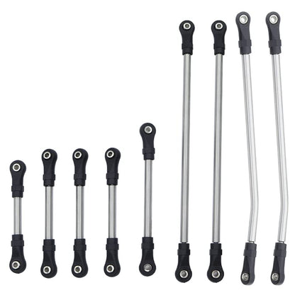 LCG Girder Frame Stainless Steel Linkage Link Rod Rod End For 1/10 RC Crawler Axial SCX10 II III TRX4 Capra 1.9 LCG Rails Chassis Kit (for SCX10 III) - color: For Scx10 III