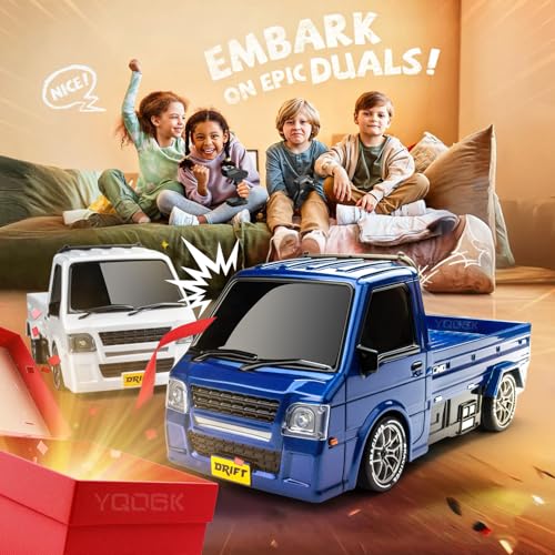 1/24 4WD RC Drift Car, 2.4GHz 20KM/H High Speed Remote Control Racing Car with Drifting Tires, Gift for Kids Adults