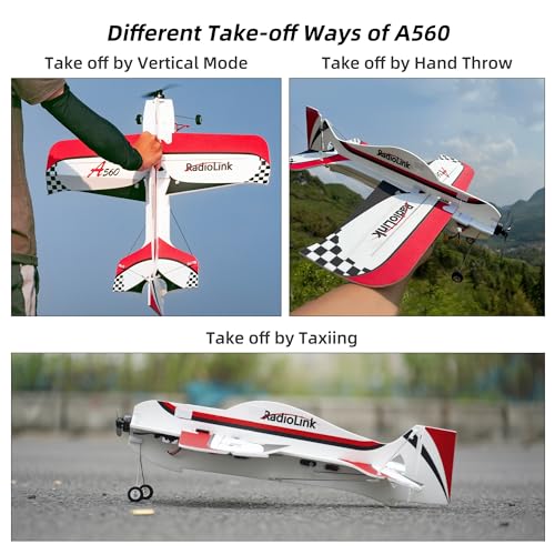 Radiolink A560 Plug & Play (PNP) 3D RC Airplane with Gyro 6 Flight Modes | 580mm Wingspan 4CH Gyro Byme-A Flight Controller, Brushless Motor&ESC for Beginner (No Radio/Receiver/Charger)