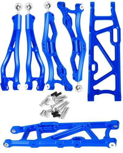 Aluminum Front & Rear Suspension Arms Upgrades Part for 1/8 Outcast 6S BLX,Kraton 6S BLX,Notorious 6S BLX,Talion 6S BLX,ARRCat 6pcs Lower Upper Swing Arm Set Hops up w/Pivot Balls,Navy Blue - color: Navy Blue - Upgrades 2022