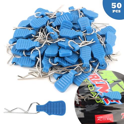 50 Pieces 1.4mm Universal RC Body Clips with Pull Tabs Car Clips RTR Clip Pins H165 Assembly Spare Parts for 1:8 1:10 1:12 Scale Redcat HPI Himoto HSP Exceed RC Car Parts Truck Buggy(Blue) - color: 1.4mm