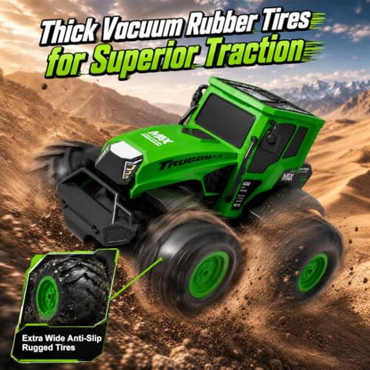 1:14 Amphibious Farm RC Tractor, All-Terrain Off-Road Stunt Trucks Toy Car | Waterproof Amphibious Farm Vehicle 2.4GHz Remote Control Tractor 4WD Stunt Water Car Birthday Gift for Boys & Girls Ages 6-14