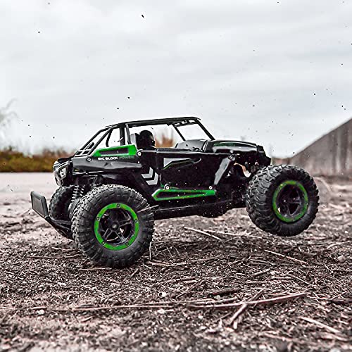 BEZGAR TB142 Remote Control Car - 1:14 RC Cars for Boys Kids and Adults | 2WD All-Terrains Electric Off-Road, 20 Km/h Vehicle Truck Crawler Toy with Two Rechargeable Batteries