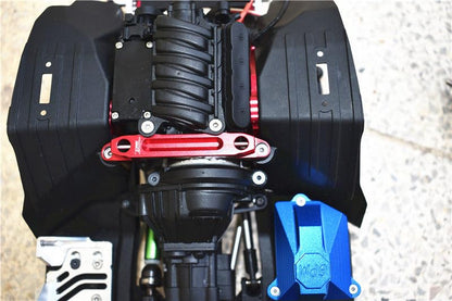 GPM Front Upper Shock Tower Brace 6061-T6 Alloy for Axial SCX10 III Jeep JLU CJ-7 Ford Bronco Chevy K10 Rock Crawler (Blue) - color: Blue