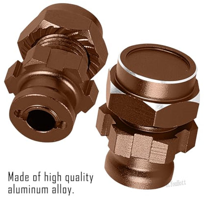RC Upgrades Part Aluminum 17mm/12mm Wheel Hex/Nuts/Wheel Wrench for 1/8 Jato 4X4,1/10 Rustler/Slash/Stampede/Hoss 4X4 4WD VXL,Hex Hub Adapters Hops Up,Bronze(#9069#9086) - color: Bronze-(for 1/10）